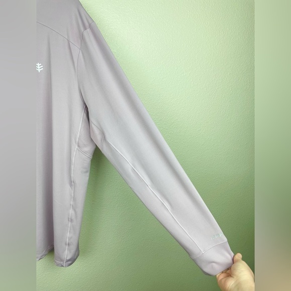 Coolibar Men's XL UPF 50+ Agility Perfromance Pullover Lilac Purple Long Sleeve - Picture 4 of 15